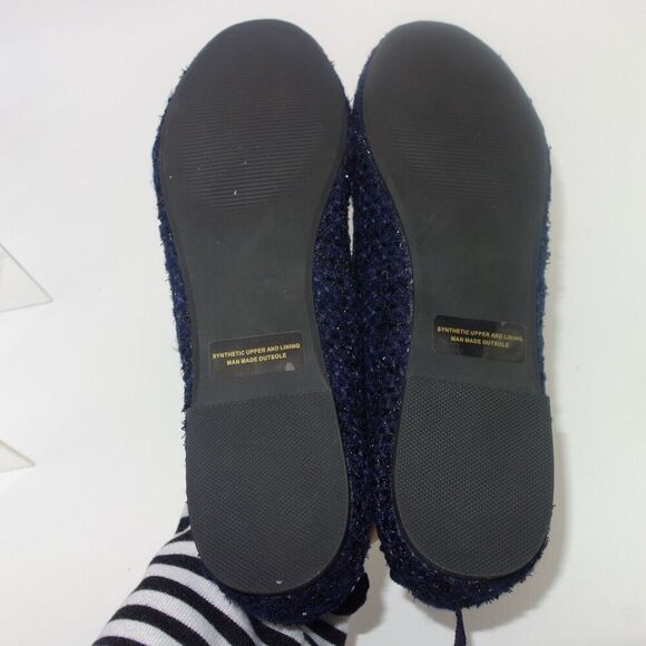 NEW Athena Alexander Blue Tweed Strap Ballet Flat Shoes Saint Paul Women's 7.5 - Picture 8 of 8